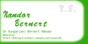 nandor bernert business card