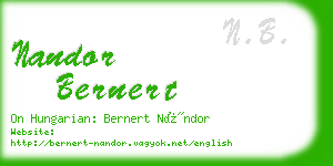 nandor bernert business card